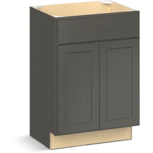 RELIABILT Parkstone II Vanity Base, Slate Stained, 24" W, 2 Doors, Fully Assembled - 641198 | Lowe's Pro Supply
